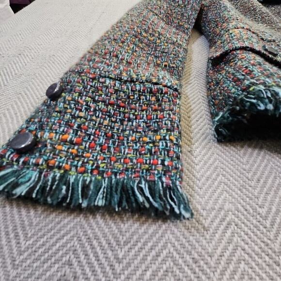 Rafaella Women's Size 8 Wool Blend Long Sleeve 3 Buttons Up Blazer Jacket Chunky - Picture 3 of 16